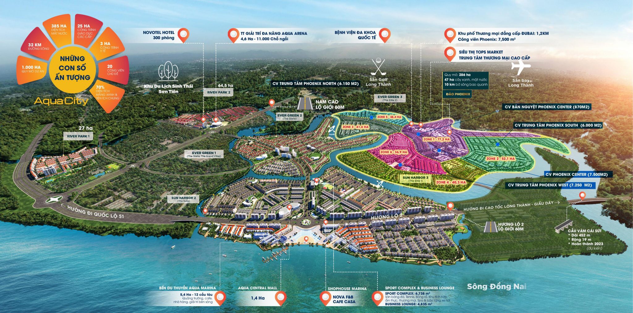 Phối cảnh dự án Aqua City chủ đầu tư Novaland.