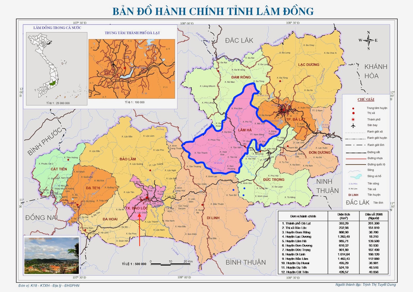 Lâm Hà sở hữu vị trí đắc địa, nằm giữa Đà Lạt và sân bay Liên Khương.